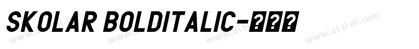 Skolar BoldItalic字体转换